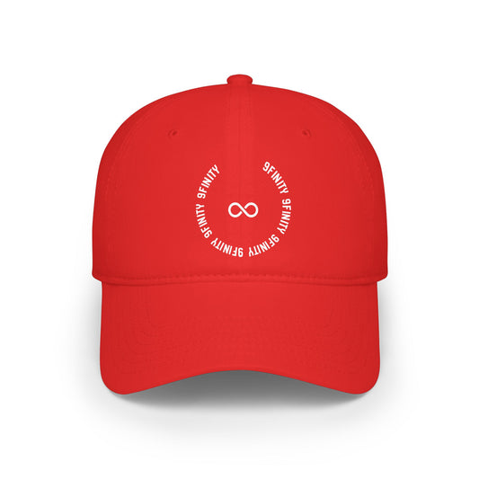 9Infinity Circle Cap - Minimalist Red Baseball Hat