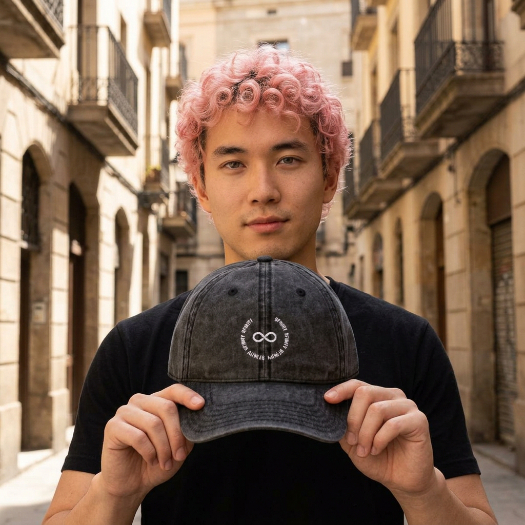 Vintage Embroidered 9Infinity Cap - Washed Dad Hat