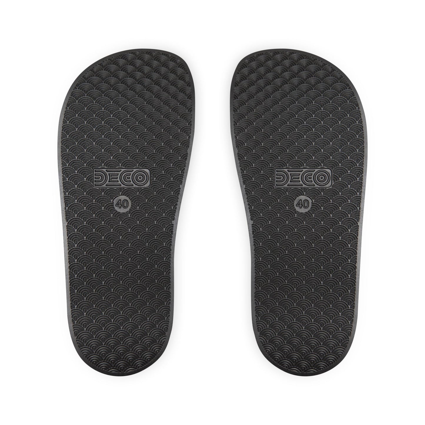 9Finity Removable-Strap Slide Sandals — Black Cushioned Pool & Shower Slides