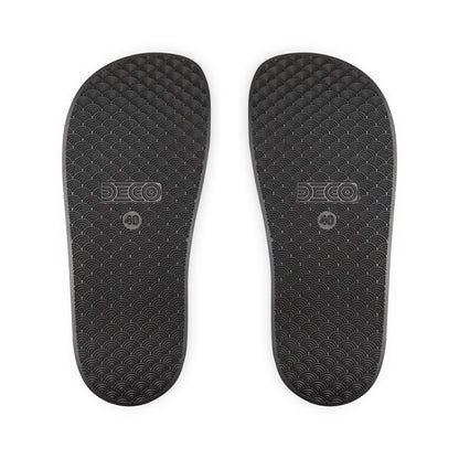 9Finity Removable-Strap Slide Sandals — Black Cushioned Pool & Shower Slides