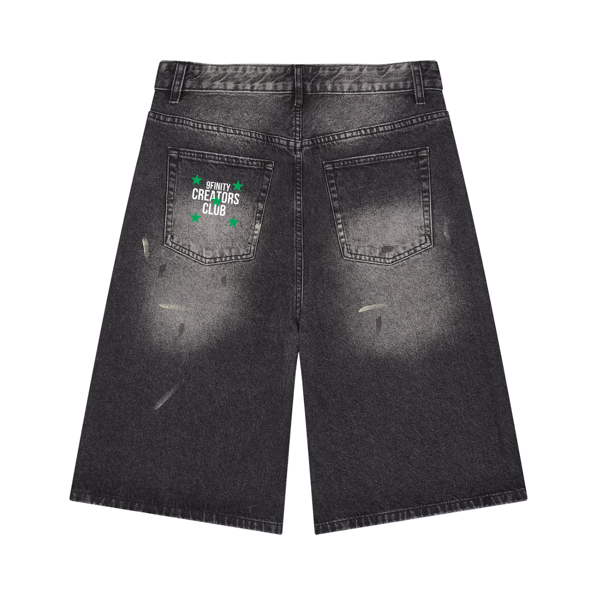 Men’s Vintage Wash Wide Leg Denim Shorts