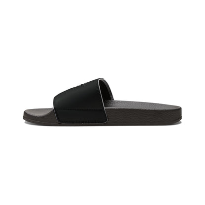 9Finity Removable-Strap Slide Sandals — Black Cushioned Pool & Shower Slides