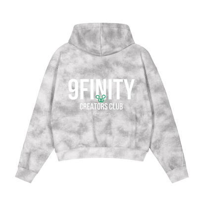 Dirty Washed Zip-Up Fleece Hoodie