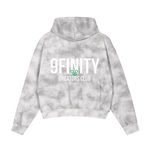 Dirty Washed Zip-Up Fleece Hoodie