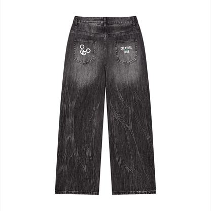 9 Finity Men’s Vintage Wash Wide Leg Jeans