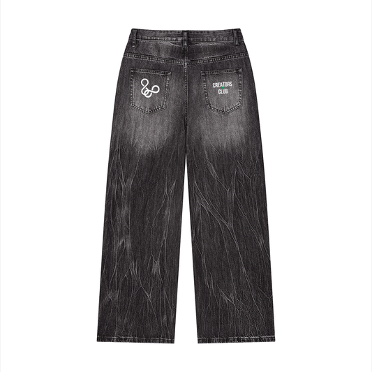 9 Finity Men’s Vintage Wash Wide Leg Jeans