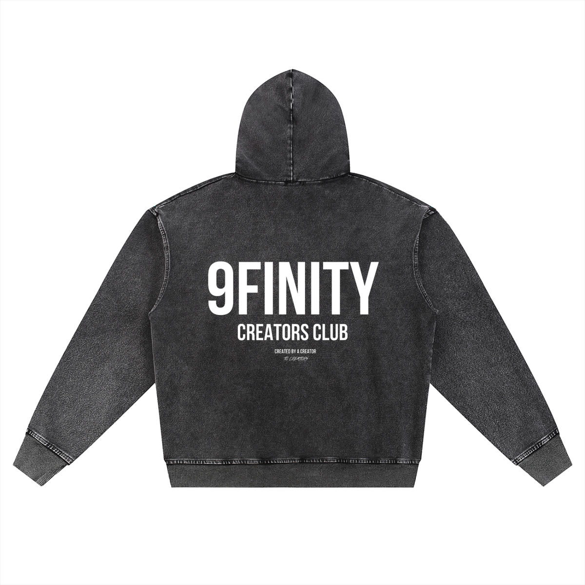 Eternal Script Oversized Zip-Up Hoodie
